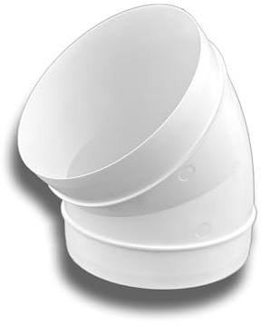 K-TECH-PRO 45° Bogen PVC rund Lüftung Abluft Zuluft System Ø 150
