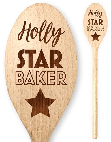 Star Baker Personalised Bake Off Engraved Wooden Spoon 30cm Novelty Gift Laser Engraved