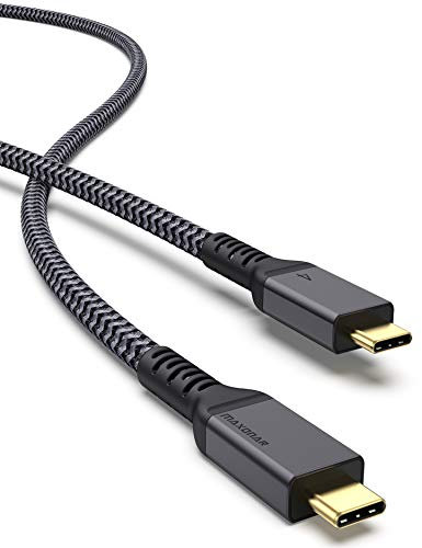Maxonar Thunderbolt 4 Kabel 0,5m/40Gbps, TB4 USB C 4.0 Kabel Unterstützt 1x8K 60hz oder doppelten 4K60hz-Monitor,für i-Phone 15 Pro/Max Macbook air/Pro M1 M2,Mac Studio,Studio Display,SSD,eGpu,Dock