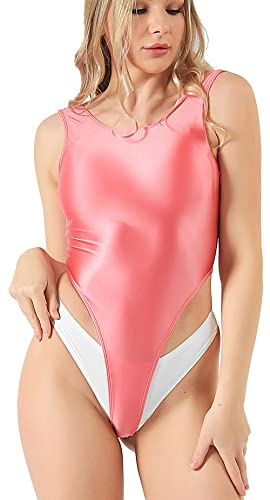 SOFSOT Maillot de Bain 1 pièce pour Femme avec String et Coupe Haute
