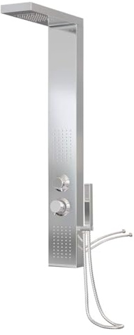 vidaXL Duschpanelsystem rostfritt stål fyrkantig, dusch, duschpanel, väggdusch. väggduschar, duschar, duschpaneler, paneldusch, panelduschar