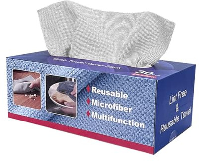 30 PCS Fibre de Bambou Super Absorbant antiadhésif huileux ne Raye Pas Nettoyage Durable Lavable réutilisable Serviette Chiffon pour Cuisine Salle de Bain Table lingettes ménagères