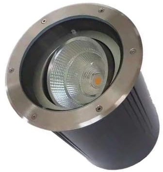 Faretto Luce Da Pavimento - 85-265V Lampada da Giardino Rotonda, Luci da incasso impermeabili IP67, luci da terra ad angolo regolabile, luci a LED COB walkover, per giardino, muro di pietra ( Color :