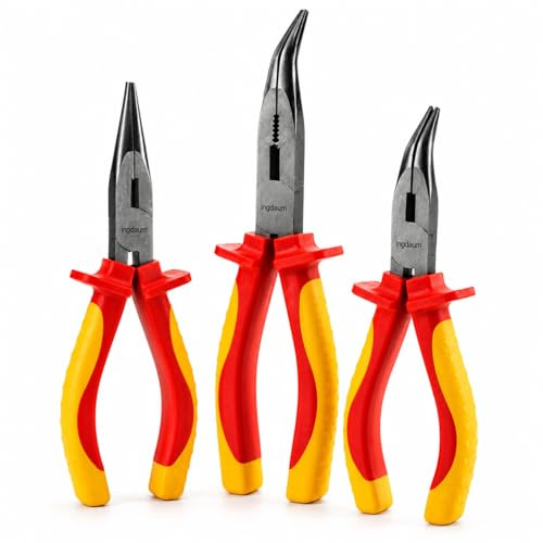 INGDAUM® VDE Spitzzangenset, 3 VDE-Spitzzangen, 6/170mm & 8/210mm