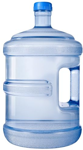 Water Container Camping Water Carrier Thick Plastic 5L Water Bottle with Screw Caps and Built in Handle Reusable Water Dispenser Bottle Portable Water Jug for Water Dispenser Camping Hiking Small