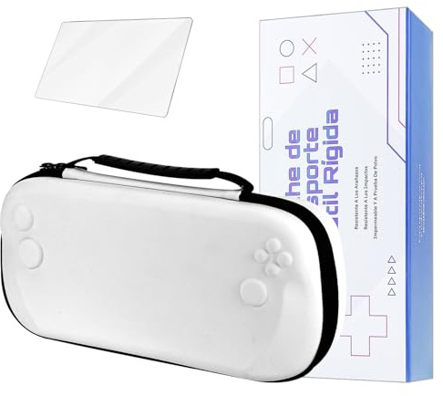 Digi-Tatoo Étui de Transport + Protection d'écran - Étui de Transport Compatible avec Lenovo Legion Go S 8 2025 et Accessoires, résistant aux Chocs et aux Rayures - Blanc