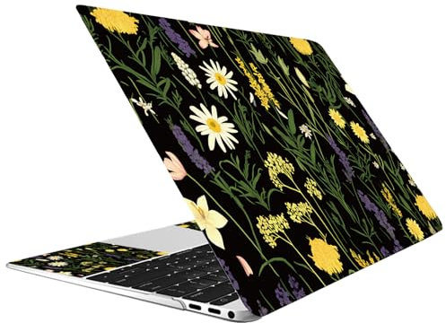 CREATCABIN Flowers Plants Laptop Skin Sticker Decal Netbook Skin Sticker Notebook Art Decal 12 13 13.3 14 15 15.4 15.6 Inch Laptop Protector Cover Waterproof Scratchproof Removable Easy to Apply