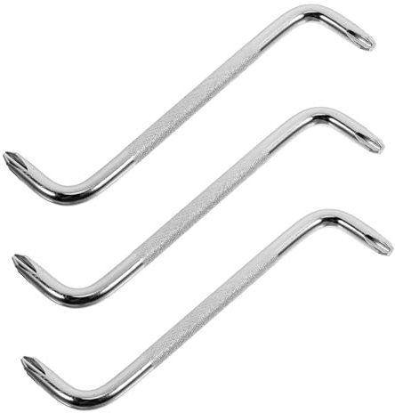 KONTONTY Lot De 3 Tournevis En Z À Angle Droit À Tête Plate Coudés Pour Espaces Restreints