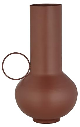 blomus Vase -LOHA- aus Metall | Dekovase in Farbe Brandy Brown Braun | Größe M ⌀18 x 33H cm | Ideal für Trocken- oder Plastikbumen