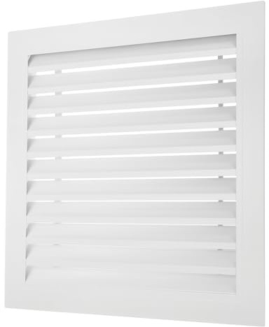 PATIKIL Rejilla De Retorno De Aluminio De 16x16, Cubierta De Ventilación De Suministro De Aire Rejilla De Ventilación De Barras Lineales, Tamaño Exterior: 17.7x17.7, Blanco