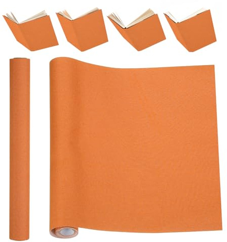 PATIKIL Buchbindetuch, 51 x 11 Zoll Buchtuch für die Reparatur von Bindungsgewebeoberflächenpapier Rückseitige Buchbindematerialien, Orange