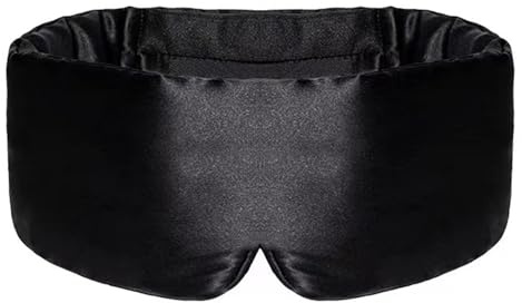 Schlafmaske Verdunkelung, Atmungsaktive Augenmaske Mit Breitem Kopfband Für Herren Und Frauen Schwarze Weiche Augenabdeckung Zum Schlafen Mit Verstellbarer Für Pausen Und Den Nachtschlaf