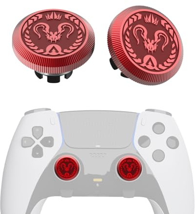 KD.FLY Lot de 2 joysticks en métal pour manette PS5 Edge, kit de remplacement pour manette PS5 DualSense Edge, pièces d'accessoires en aluminium métallique, emblème Predator