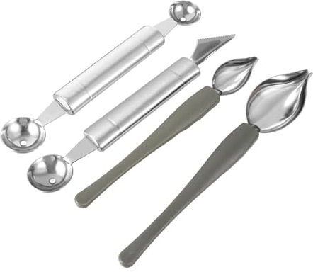 MAGICLULU 4pezzi Cucchiaio Per Salse in Acciaio Inossidabile Per Impiattare Salse Cucchiaio Per Dipingere Per Da Cucina