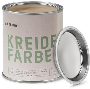 Kolorat® Kreidefarbe für Möbel Braun – 750 ml Holzfarbe – Haselduft Nr. 107, matter Lack für Möbel innen – Hochdeckend & umweltfreundlich – DIN EN 71-3 geprüft – Made in Germany