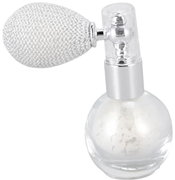 Beaupretty Highlighter Puder Sprühgerät Perlweiß Feiner Glitzerspray für Gesicht Körper Haare Pulversprüher für Damen Mädchen Ölfrei Mineralische Formel Parfümflasche für Make Up