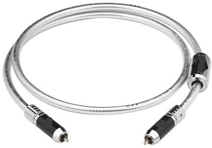 Cavo coassiale digitale RCA professionale in argento sterling da 75 Ohm, cavo audio autobloccante for DAC, home theater, TV(0.75m)