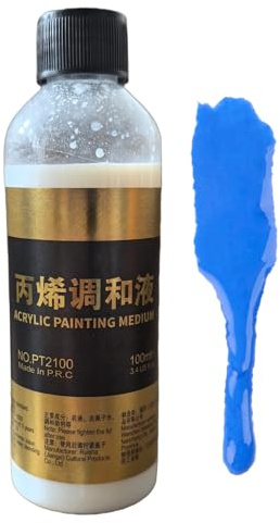 Diluyente para pintura acrílica – líquido limpiador, diluyente | Fórmula no tóxica, secado rápido, compatible con varios soportes, mejora la fluidez, perfecto para artistas, bricolaje, Re