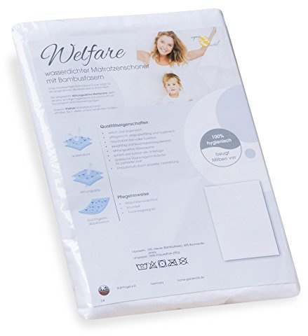 aqua-textil Welfare Matratzenschoner 200 x 220 cm Bambusfaser Unterbett Polyurethan TPU Auflage wasserdicht Schutzbezug