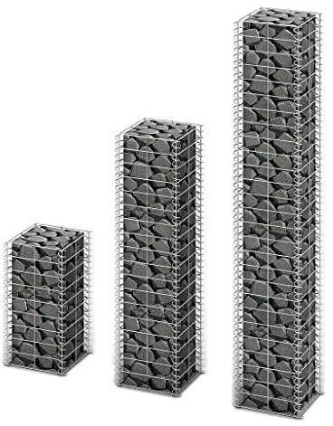 Festnight Kit de Base pour Mur Gabion 3 Pcs