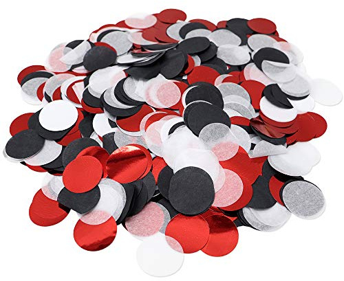 VCOSTORE 6500 Stück Konfetti Hochzeit Geburtstag, 2.5cm Streudeko Geburtstag Konfetti Glitzer Papier Streudeko Seidenpapier Confetti Groß Bunt für Versammlungen, Feste und Jubiläen