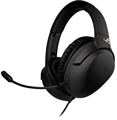ASUS ROG Strix Go Casque de Gaming avec Adaptateur USB-C | Microphone antibruit alimenté par AI | Casque Supra-auriculaire pour PC, Mac, Nintendo Switch et PS4