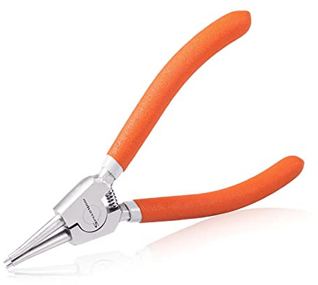 SPEEDWOX Circlip Pliers 6-Inch, Tip Diameter 1.25mm, Snap Ring Pliers External, Heavy Duty Retaining Ring Pliers, Straight Jaws for Ring Remover Retaining