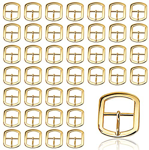 40 Stück Metall Rollschnallen, Gürtelschnallen für Gurt Band Geldbörse DIY Zubehör, Hardware Schuh Dornschließe, 12mm-Golden