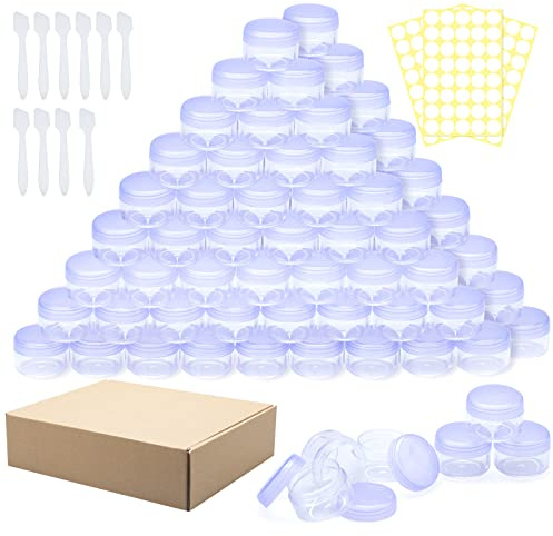WUERQIE 100PCS Contenedor de Cosmeticos Envase Cosmético Envase Crema Botes de Cosmeticos Tarros de Cosmeticos Recipientes Cosméticos Envase Cosmético Vacío para Almacenar Crema Cosmética5g(Púrpura）
