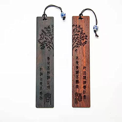Holz Lesezeichen,BGCYEGD Handgemachte hölzerne Lesezeichen,praktische und kreative Geschenke,ist ein einzigartiges Geschenk für Lehrer, Schüler, Männer und Frauen. (2 Stück).
