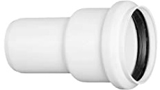 Succsale - PLAST HT-Reduzierstück - Übergangsrohr A/I DN 40/32 exzentrisch HT - Rohre DN40 auf DN32, Weiß