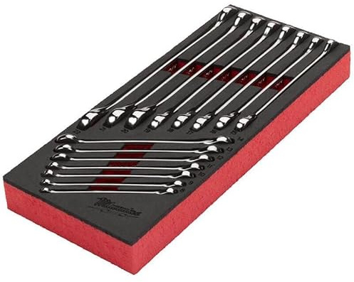 Milwaukee MAX BITE Ratchet Combination Spanner Foam Insert for 30 Inch Workshop Trolley 15 Pieces