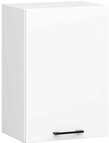 3E 3xE living.com Küchenmöbel EDERSEN, Klapphängeschrank mit eine Tür in weiß (B:50cm H:58cm T:30cm) mehr Teile zum Auswahl