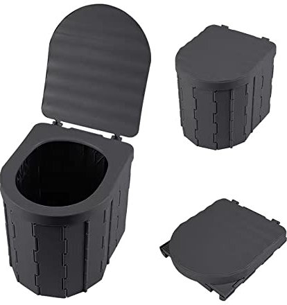 Toilettes Portables, Toilettes de Camping, Toilettes à Compost, Toilettes Portables pour Adultes, Toilettes d'extérieur Pliables avec Couvercle pour Voiture, Camping, Toilettes, Toilettes (3)