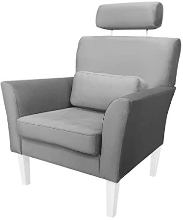MartHome Modern Sessel Relaxsessel für Wohnzimmer Maximo Stuhl - Einzelsofa Loungesessel Wohnzimmersessel, Stoff Sessel - Relax Sessel TV Ohrensessel (Grau MG17)