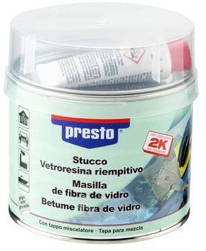 Suinga Masilla bicomponente fibra vidrio 250 g | Reparación metal madera hormigón plástico | Alta resistencia duradera | Multiuso