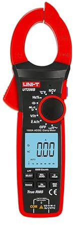 UNI-T UT205E UT206B UT207B UT208B Analog Digital Clamp Meter Current clamps AC DC 1000A 1000V Ammeter Pliers Professional NCV LPF Tester 6000 Counts(UT208B)