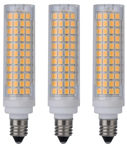 YBRAVO Lampadine LED in ceramica dimmerabili E11 10W 1000 lumen Lampadine E11 Mini base portacandele (3 pezzi) (Color : 3000K)