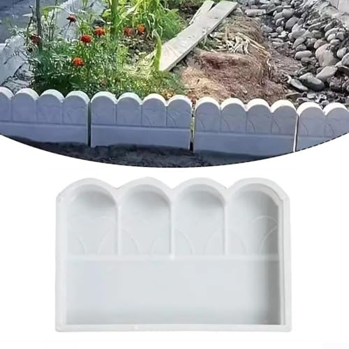 Gartenzaun, Beton, Kunststoff, DIY-Dekoration, Pavé-Fassung, wiederverwendbar, Zementziegel, DIY-Gartenpflaster, Gehwege, Pflastersteine, Formen, weiß