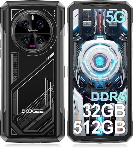 DOOGEE V40 Movil Irrompible 5G Android 14, 32GB+512GB MTK7300 4nm Octa Core, 6.78 FHD+ IPS 120Hz Movil Resistente, Cámara AI 108MP, 8680mAh, IP68/ NFC/Face ID/Huella/5G Dual SIM Rugged Smartphone