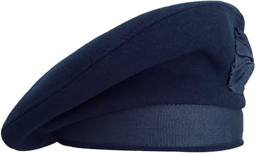 Caubeen Baskenmütze - Militär Armee Stil Hut Kappe - Blau, blau, 60