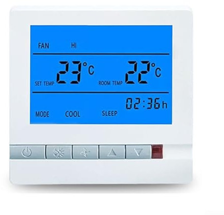 Lecreatekit Termostato programmabile, termostato avanzato programmabile digitale regolatore della temperatura ambiente LCD riscaldamento ambiente, per casa, ufficio