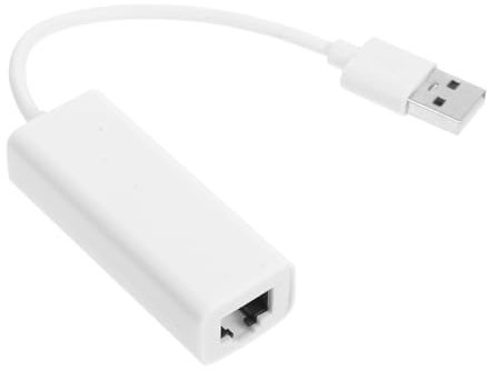 jojofuny Adattatore USB 2.0 a Rj45 Ethernet 10/100/1000mbps Bianco Plug-and-play per Connessione Rete Stabile e Accessorio Laptop Compatto