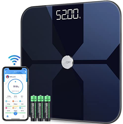 INSMART Body Fat Scales with ITO Coating Technology,Digital Weighing Bathroom Smart Scale Body Composition Monitor,Bluetooth Weighing Scales With Fitbit,Google Fit,Apple Health