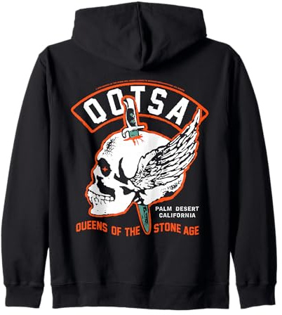 Official QOTSA Palm Desert California Rock Band Retro Zip Hoodie