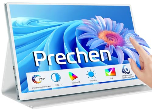 15,6'' Tragbarer Monitor Touchscreen, FHD IPS-Display mit HDMI & USB-C