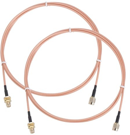 sourcing map Cavo di prolunga per antenna SMA, 1,5 m, SMA maschio a foro interno femmina, RG316, a bassa perdita, cavo coassiale per sistemi di rete 0-6G, ponticelli per antenne radio WLAN, ponticelli