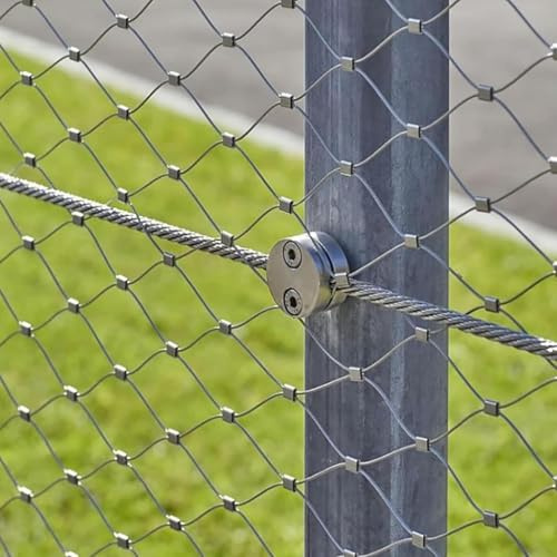 JHIAADEY 304 INOX Cable Acier Filet Inoxydable,Filet De ClôTure en Acier Inoxydable,Toile pour ExtéRieur Jardin ClôTure Escalier Garde Corps,Grille MéTallique Toile INOX(3 * 1.5m/9.8 * 4.9ft)