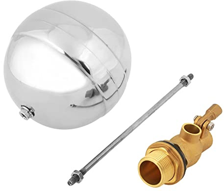 HWGING Schwimmerventil, Wassertank-Schwimmerventil G3/4 Zoll DN20 Außengewinde, Wassersensor, Verstellbarer Schwimmer aus Edelstahl, Schwimmendes Kugelschwimmerventil für Wassertank