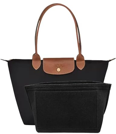 D.DUO Geldbörsen Organizer Einsatz, Geeignet für Le Pliage Taschen Organizer, Handtaschen Organizers (Schwarz, S)